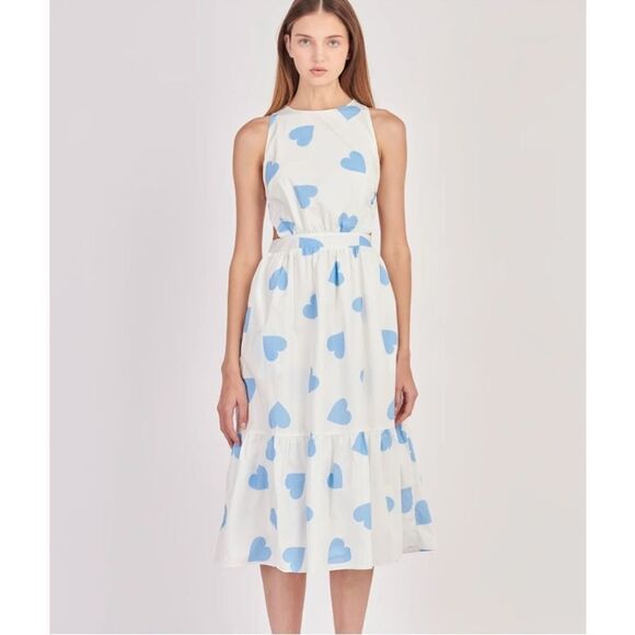 NWT English Factory Heart Shape
Crossback Midi Dress size XS - Picture 1 of 8